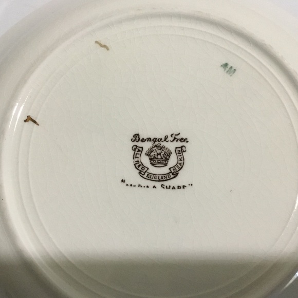 2 Vintage/Antique Alfred Meakin Ironstone Bengal Tree soup bowls - Picture 3 of 5